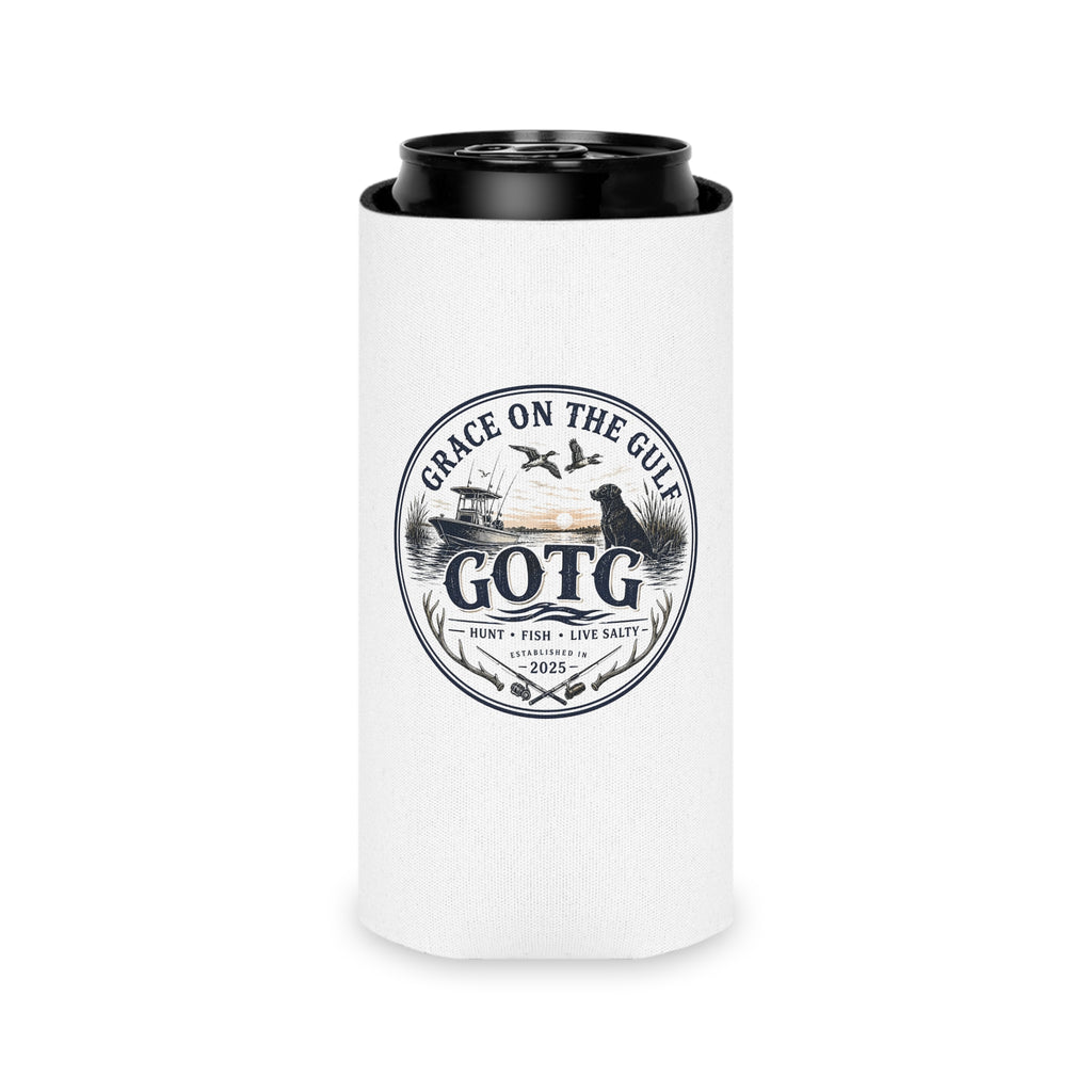 Can Cooler — "Grace on the Gulf" GOTG Fishing & Boating Beverage Koozie