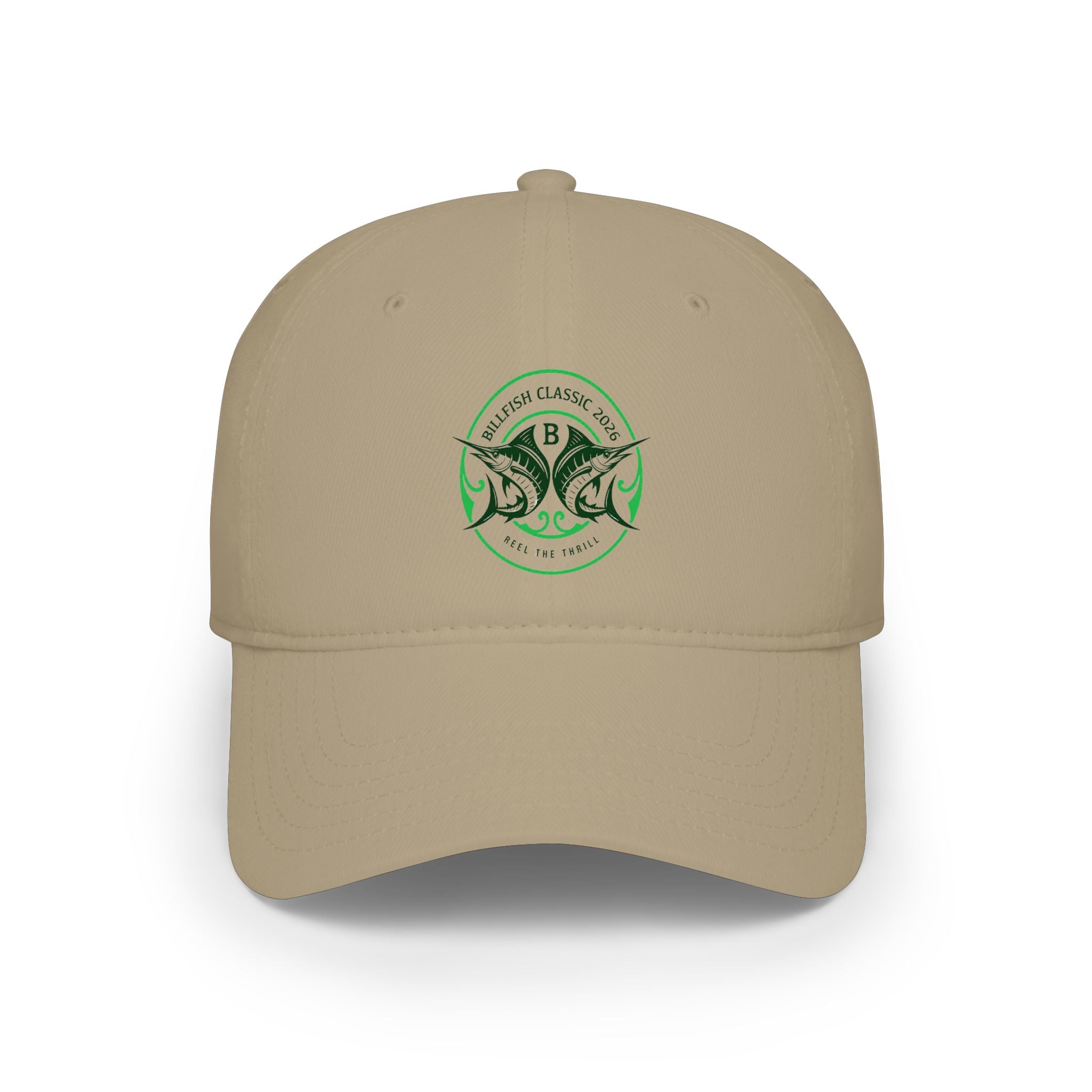 Billfish Classic Green Logo Low Profile Baseball Cap – Vintage Bass Fishing Emblem Hat