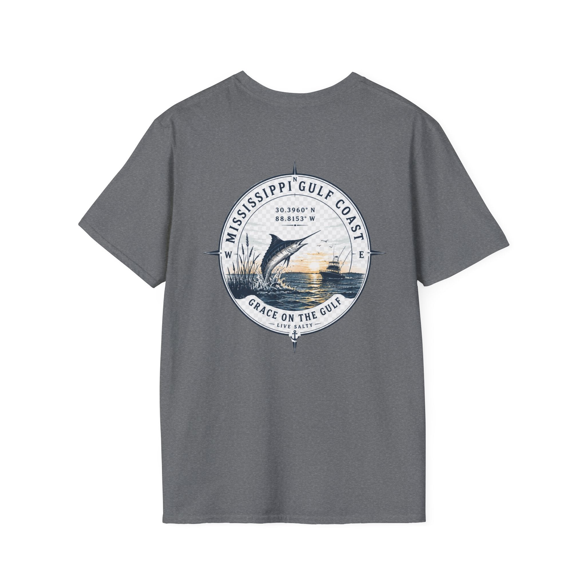 Grace on the Go Marlin Logo T-Shirt — Subtle Faith Graphic Tee