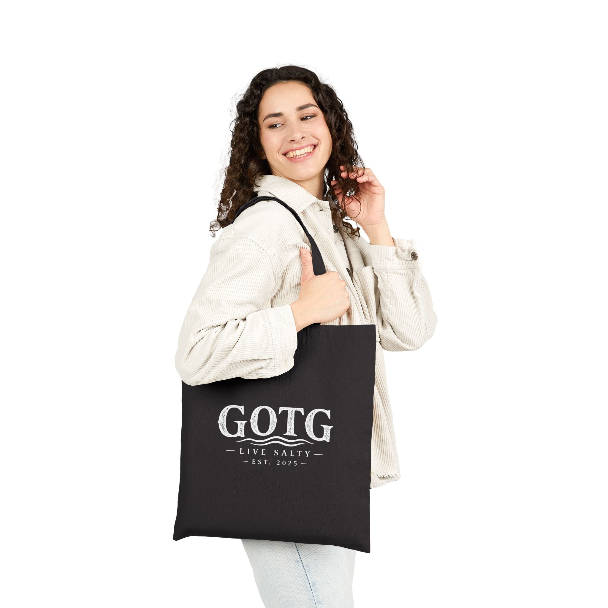 GOTG 'Live Salty' Cotton Canvas Tote Bag – Nautical Beach Market Tote