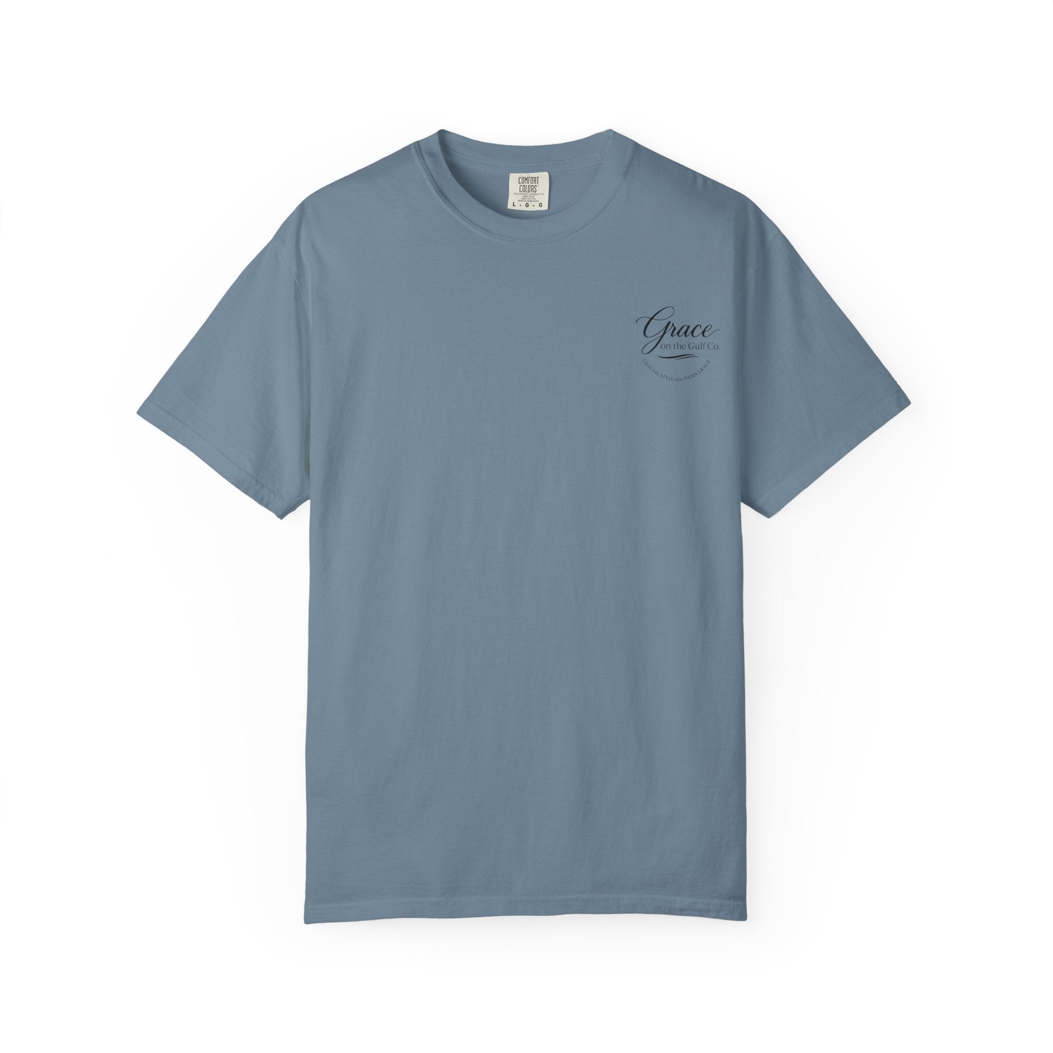 Chasing His Purpose- Grace on the Gulf-Classic White Garment-Dyed T-Shirt