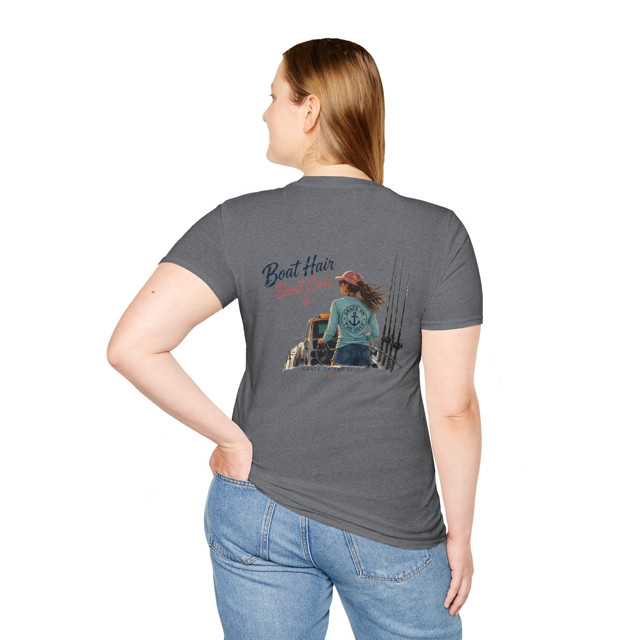 Minimal GOTG Boat Hair don’t Care T‑Shirt — Casual Marvel Guardians Graphic Tee