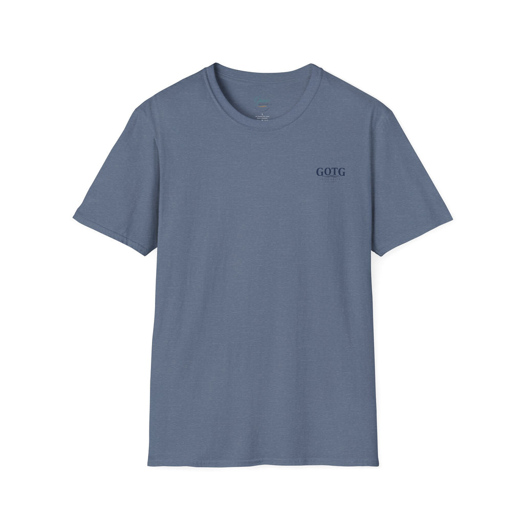 Sunset Crane Logo T‑Shirt — Casual Chest Print Graphic Tee