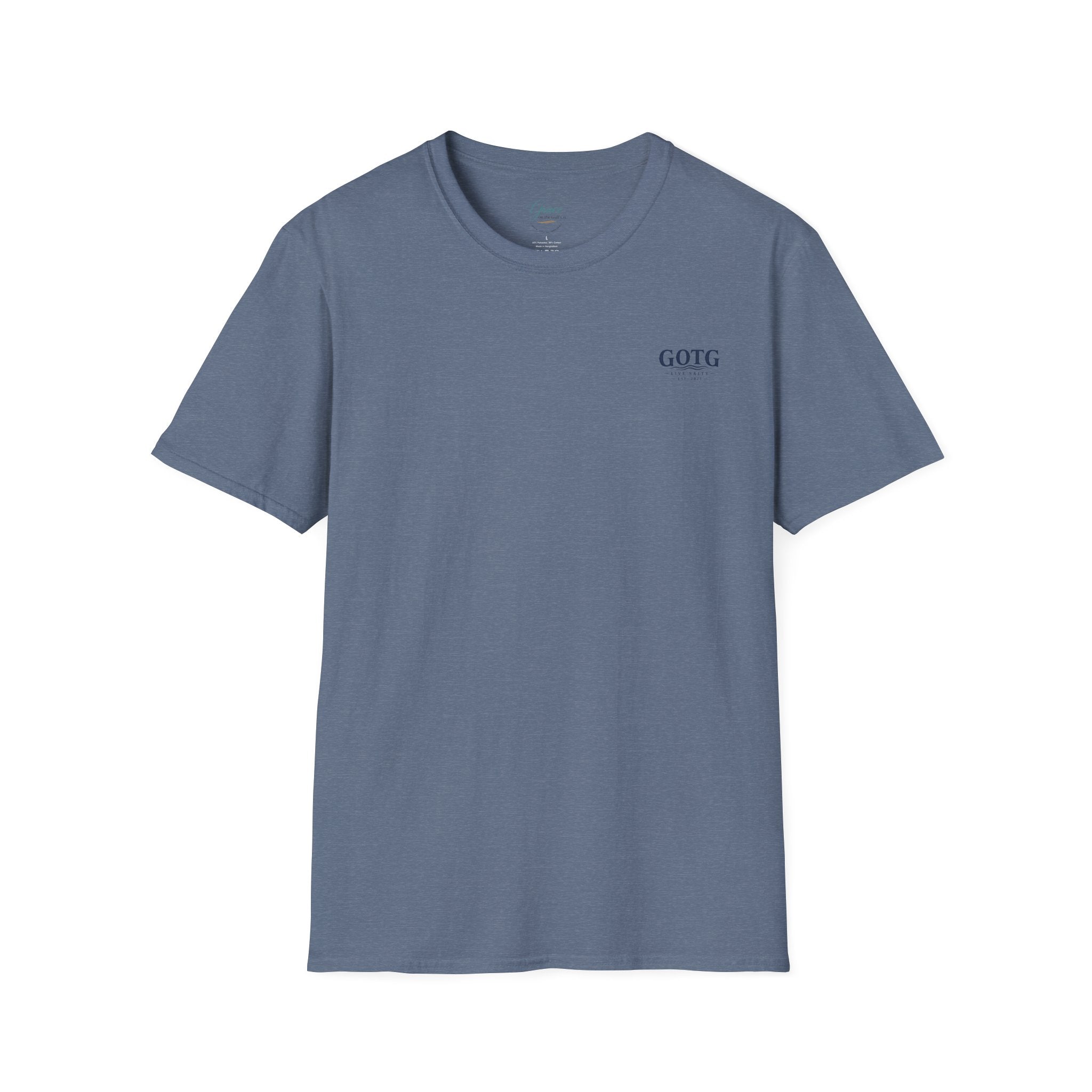 Sunset Crane Logo T‑Shirt — Casual Chest Print Graphic Tee