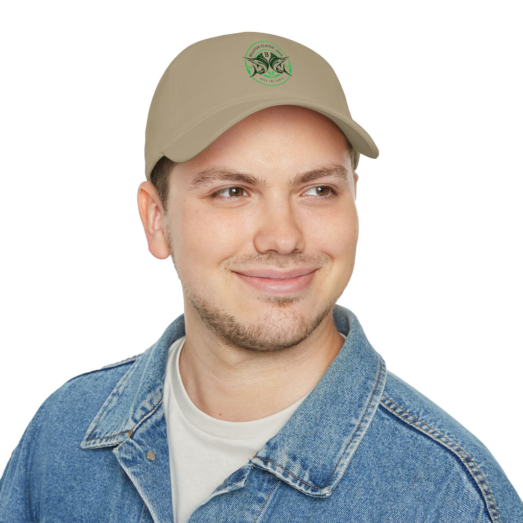 Billfish Classic Green Logo Low Profile Baseball Cap – Vintage Bass Fishing Emblem Hat