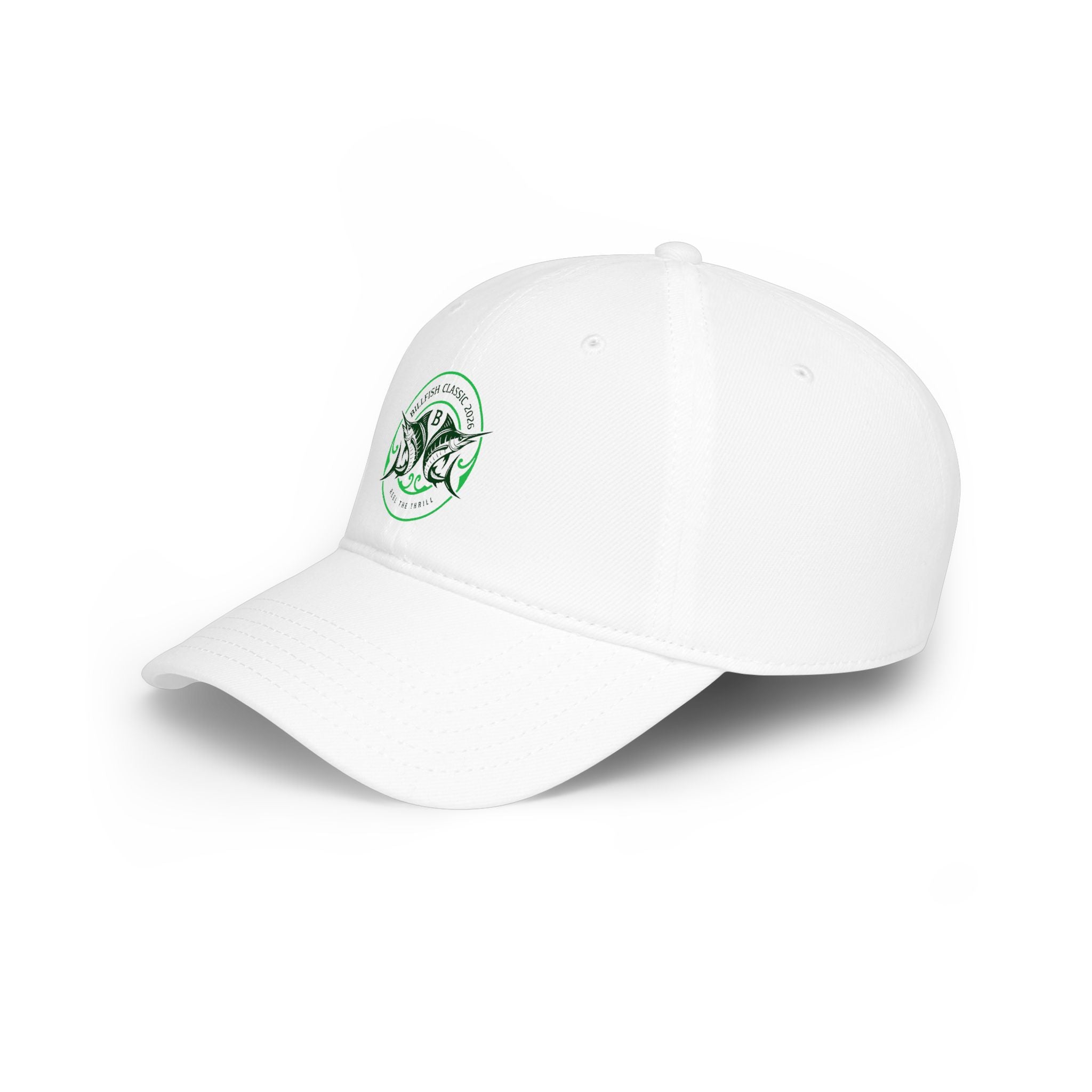 Billfish Classic Green Logo Low Profile Baseball Cap – Vintage Bass Fishing Emblem Hat