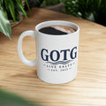 GOTG Launch Brand Ceramic Mug (11oz, 15oz) — Elegant Navy Branding Coffee Cup