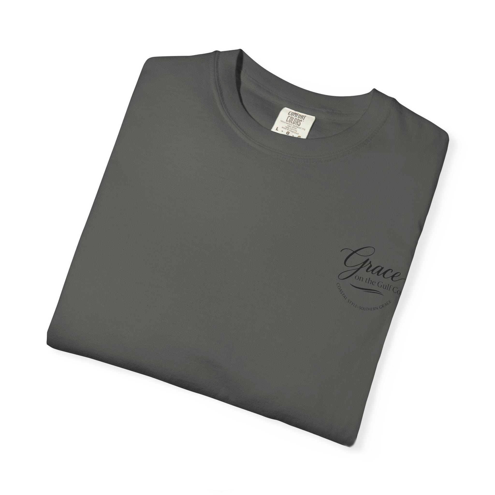 Chasing His Purpose- Grace on the Gulf-Classic White Garment-Dyed T-Shirt
