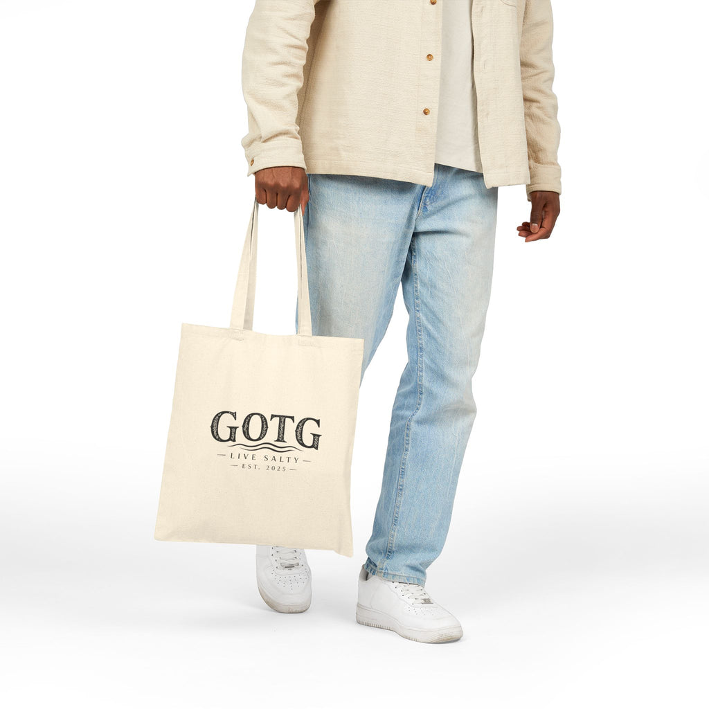 GOTG 'Live Salty' Cotton Canvas Tote Bag – Nautical Beach Market Tote