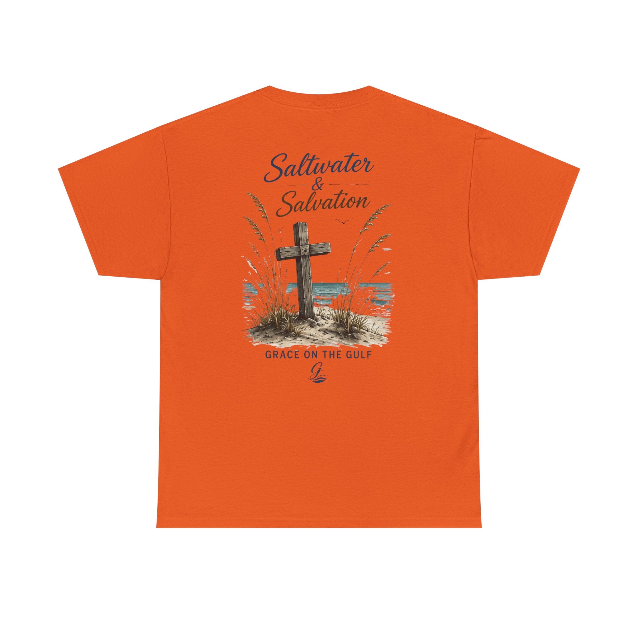 GOTG Saltwater & Salvation Tee — Grace on the Gulf Beach Christian T‑Shirt