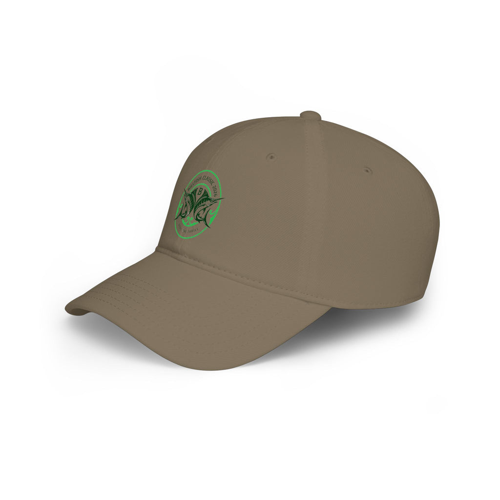 Billfish Classic Green Logo Low Profile Baseball Cap – Vintage Bass Fishing Emblem Hat