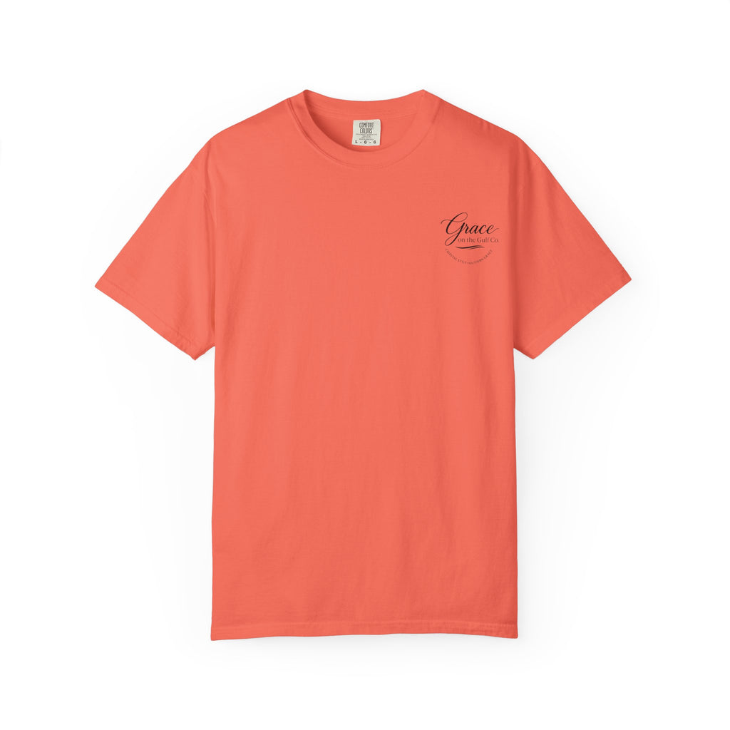Chasing His Purpose- Grace on the Gulf-Classic White Garment-Dyed T-Shirt