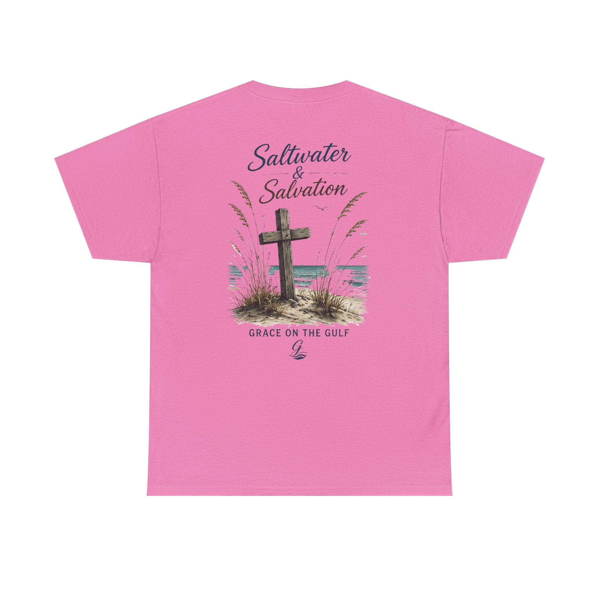GOTG Saltwater & Salvation Tee — Grace on the Gulf Beach Christian T‑Shirt