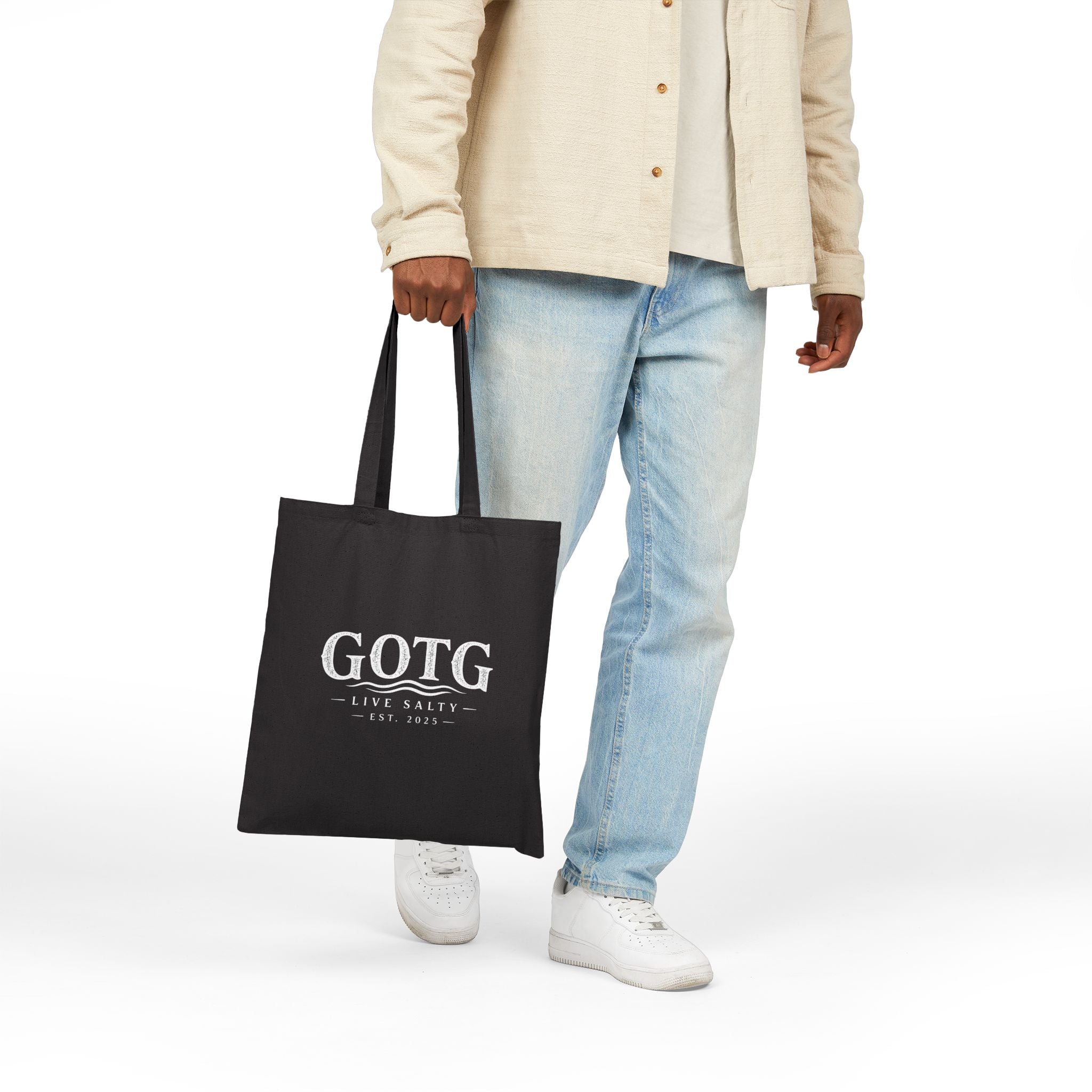 GOTG 'Live Salty' Cotton Canvas Tote Bag – Nautical Beach Market Tote