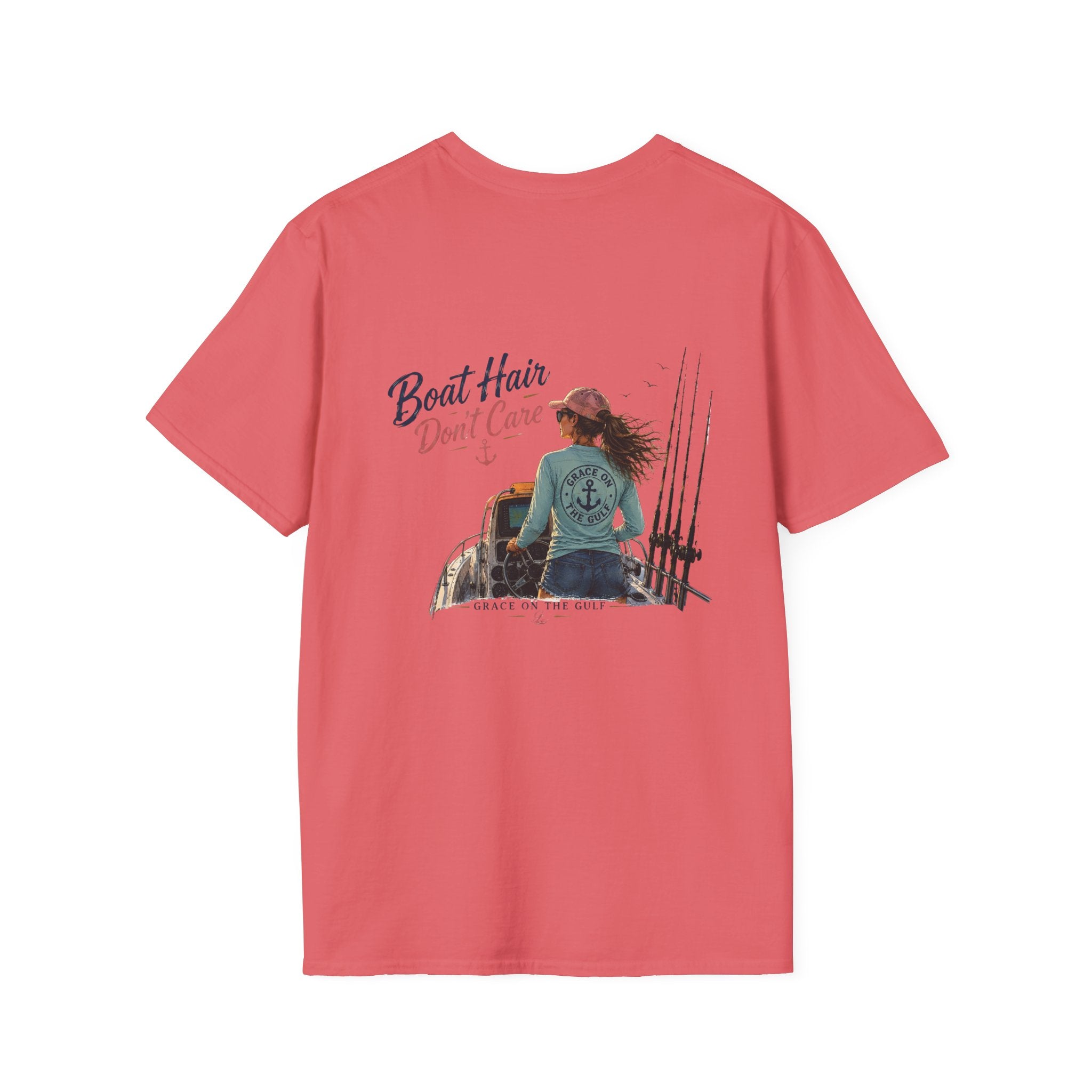 Minimal GOTG Boat Hair don’t Care T‑Shirt — Casual Marvel Guardians Graphic Tee