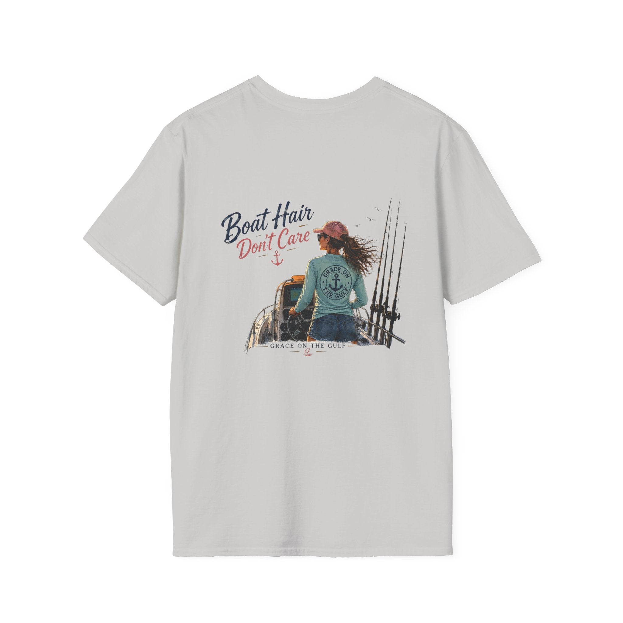 Minimal GOTG Boat Hair don’t Care T‑Shirt — Casual Marvel Guardians Graphic Tee