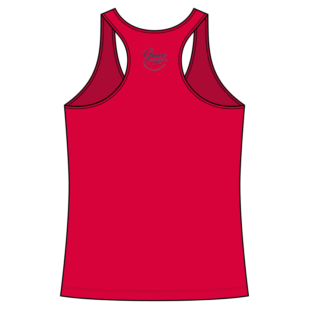 Salt Air Fishing Racerback Tank - Coastal Fishing Boat Trio Graphic