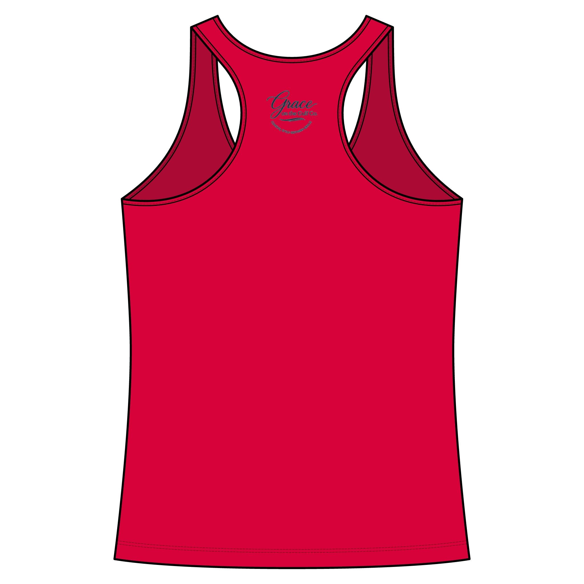 Salt Air Fishing Racerback Tank - Coastal Fishing Boat Trio Graphic
