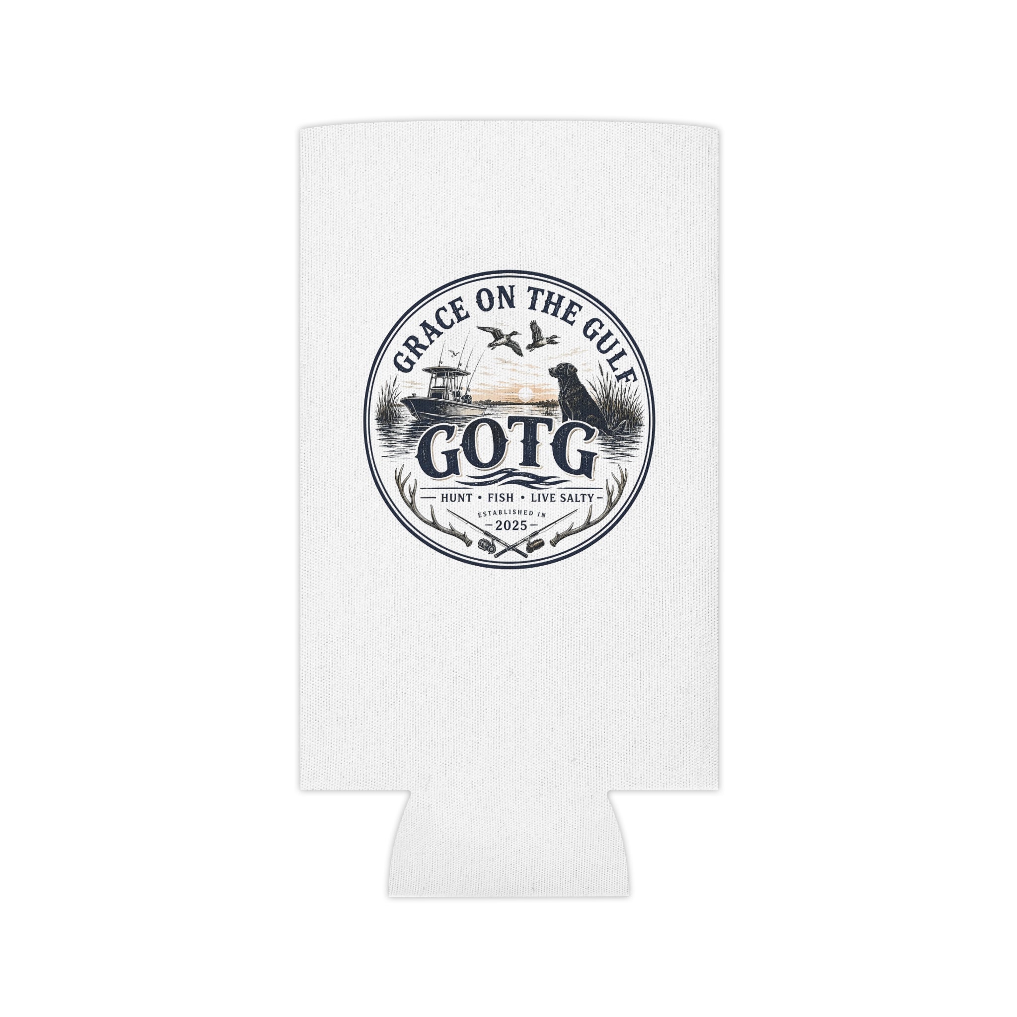Can Cooler — "Grace on the Gulf" GOTG Fishing & Boating Beverage Koozie