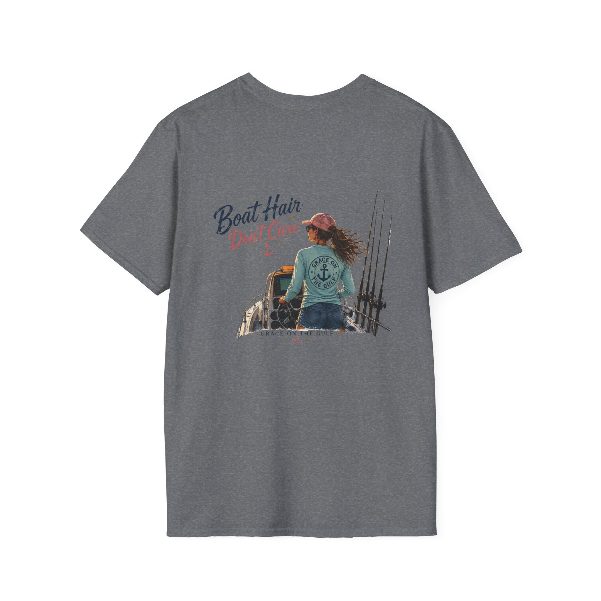 Minimal GOTG Boat Hair don’t Care T‑Shirt — Casual Marvel Guardians Graphic Tee