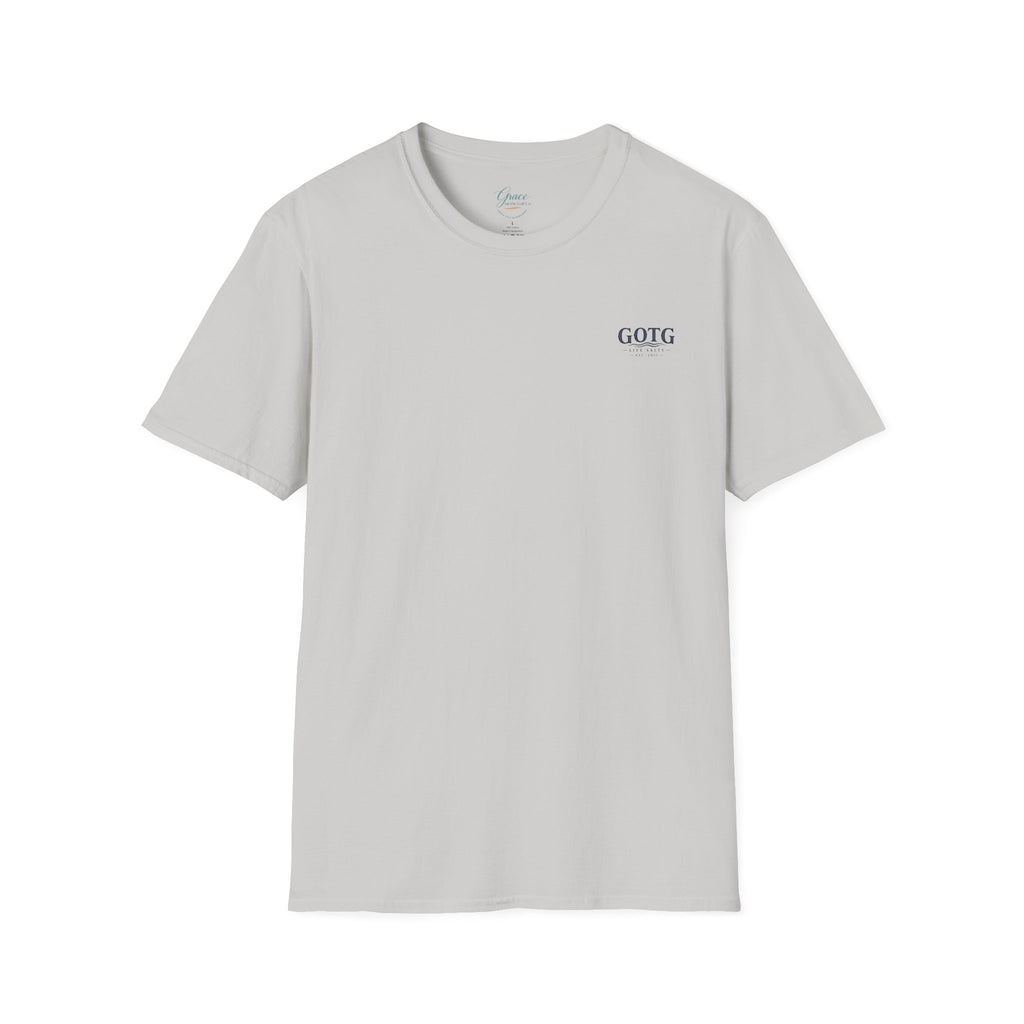 Sunset Crane Logo T‑Shirt — Casual Chest Print Graphic Tee