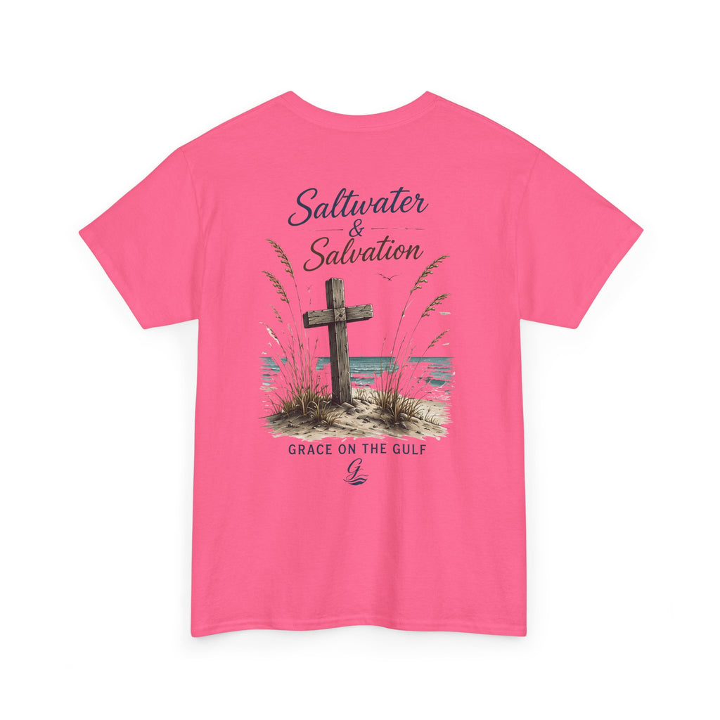 GOTG Saltwater & Salvation Tee — Grace on the Gulf Beach Christian T‑Shirt