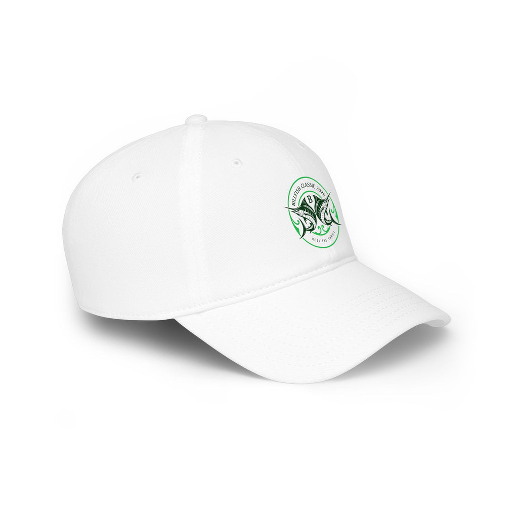 Billfish Classic Green Logo Low Profile Baseball Cap – Vintage Bass Fishing Emblem Hat