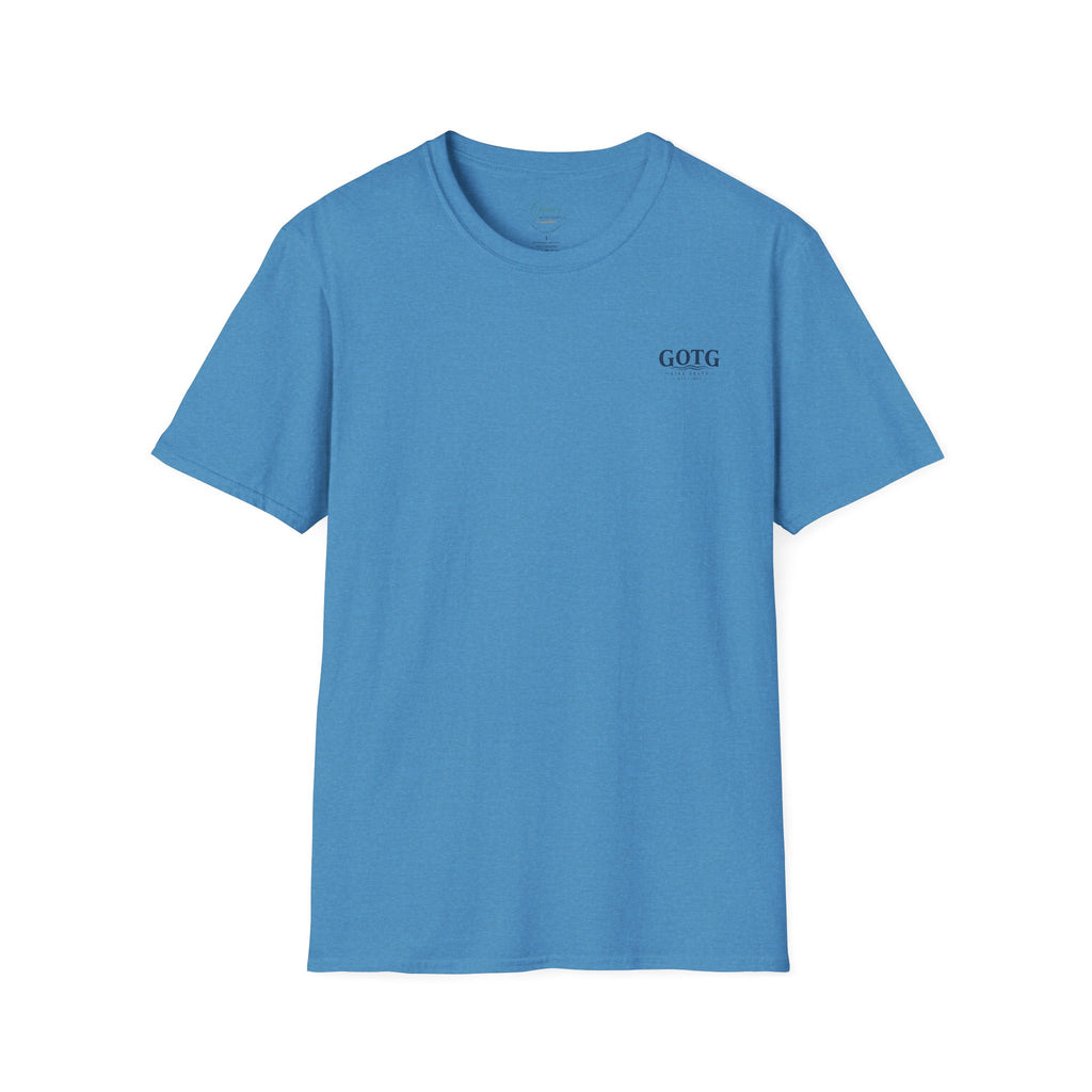 Sunset Crane Logo T‑Shirt — Casual Chest Print Graphic Tee