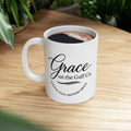 Grace Coffee Ceramic Mug — Elegant Script Logo 11oz - Right