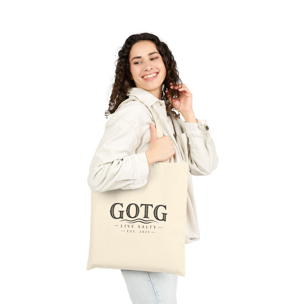 GOTG 'Live Salty' Cotton Canvas Tote Bag – Nautical Beach Market Tote