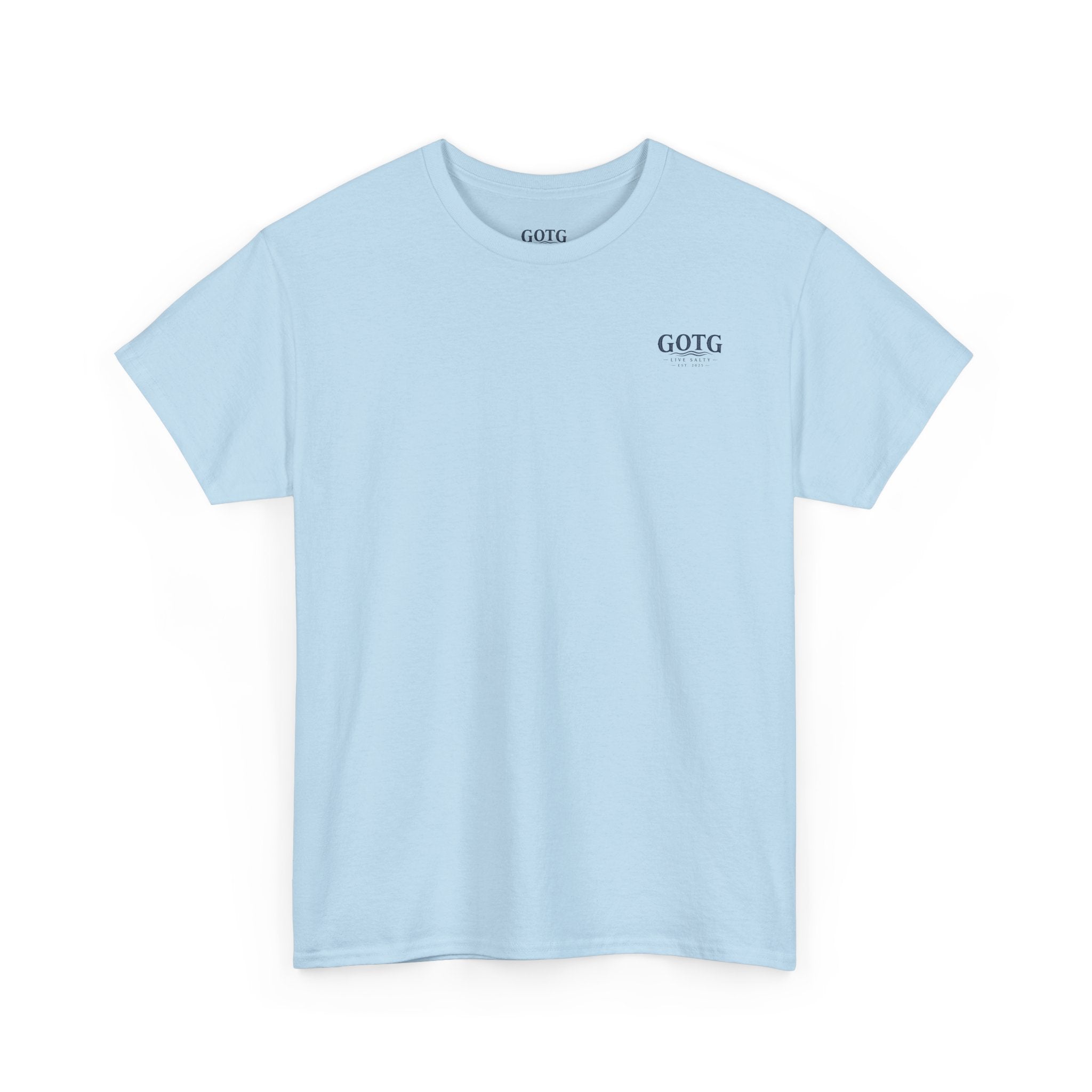GOTG Saltwater & Salvation Tee — Grace on the Gulf Beach Christian T‑Shirt