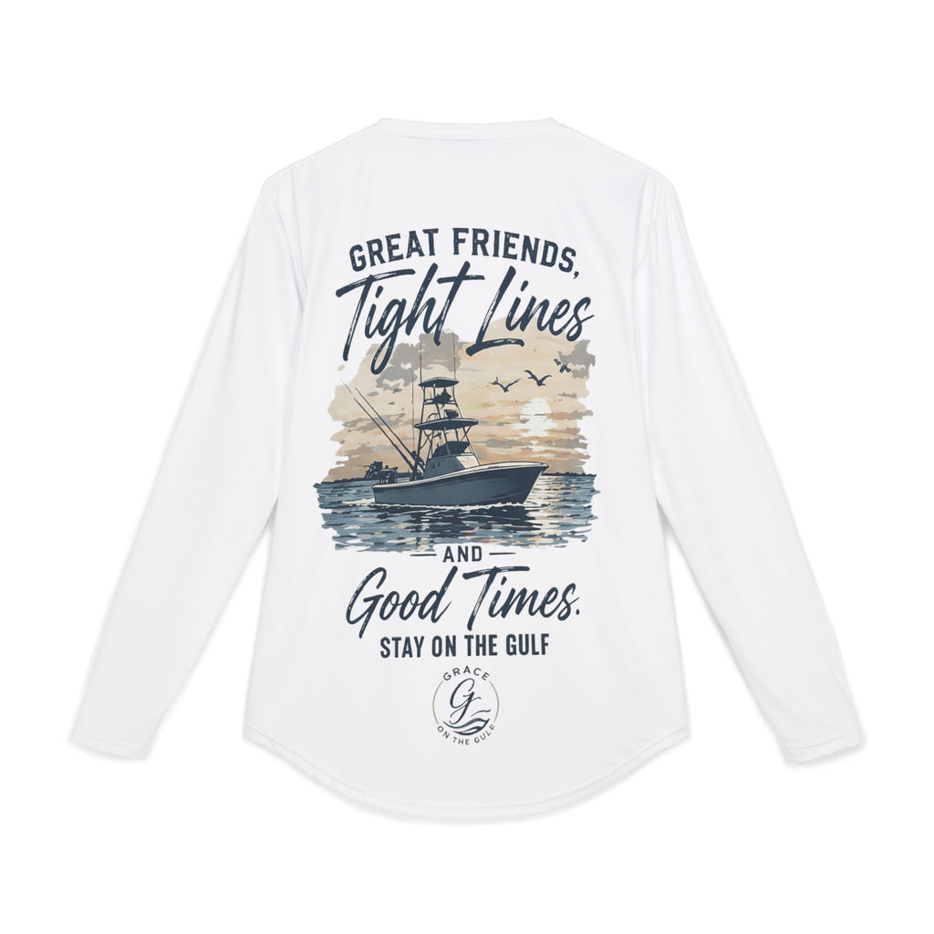 GOTG Fishing UV Long Sleeve Shirt – "Great Friends, Tight Lines and Good Times" Gulf Graphic