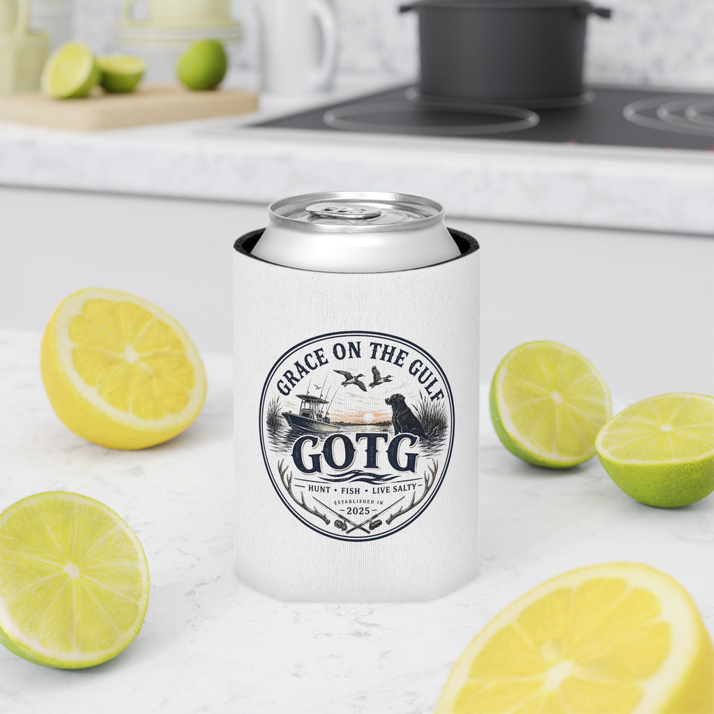 Can Cooler — "Grace on the Gulf" GOTG Fishing & Boating Beverage Koozie