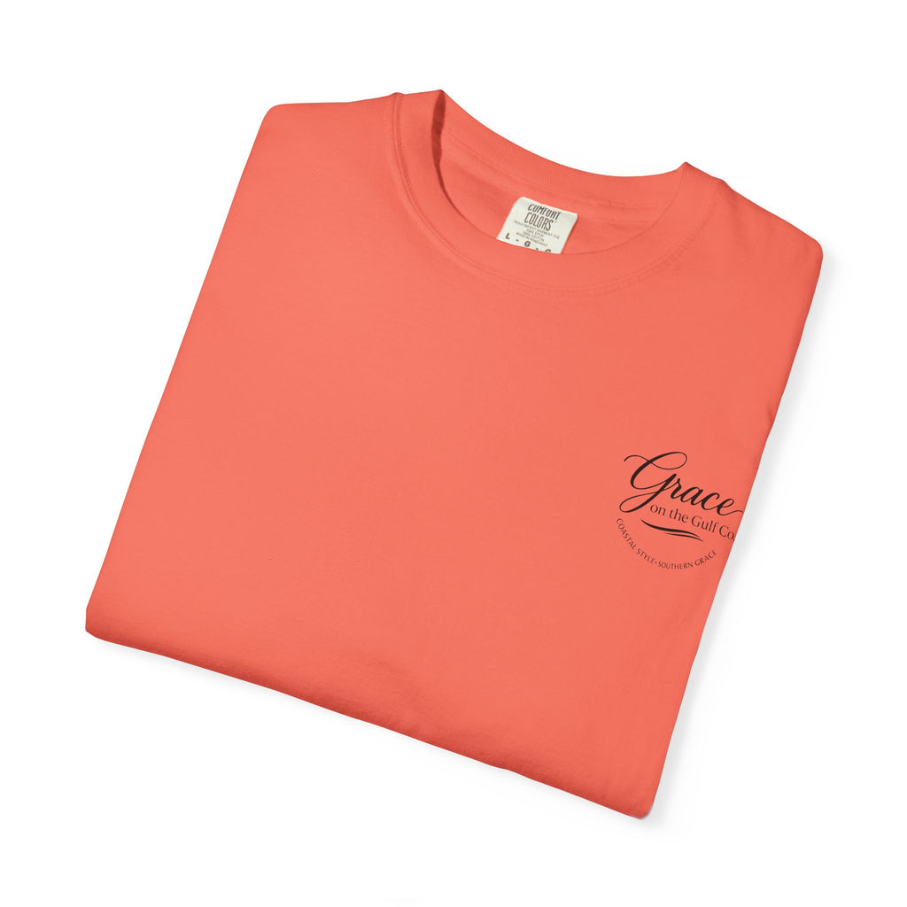 Chasing His Purpose- Grace on the Gulf-Classic White Garment-Dyed T-Shirt
