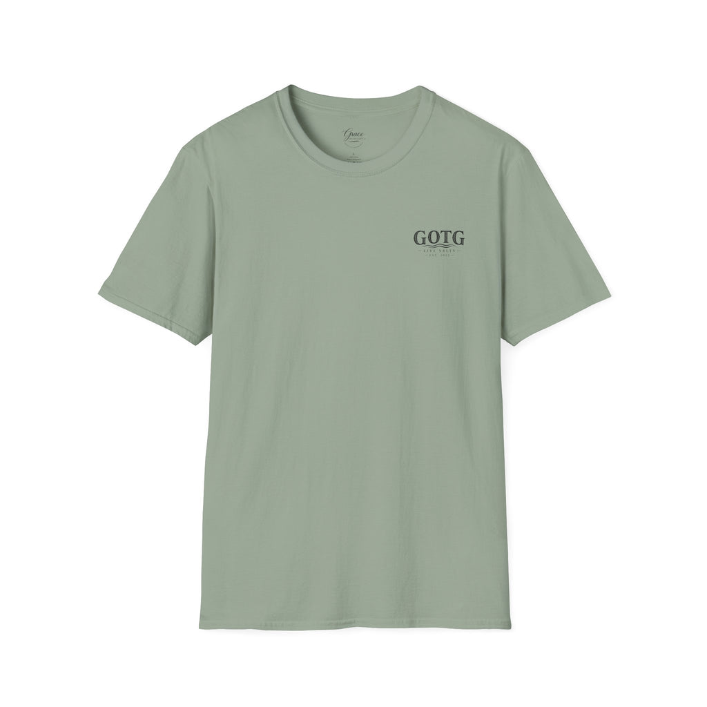 GOTG Rooted in Grace Unisex Tee T‑Shirt – Casual Graphic Tee with Small Chest Print