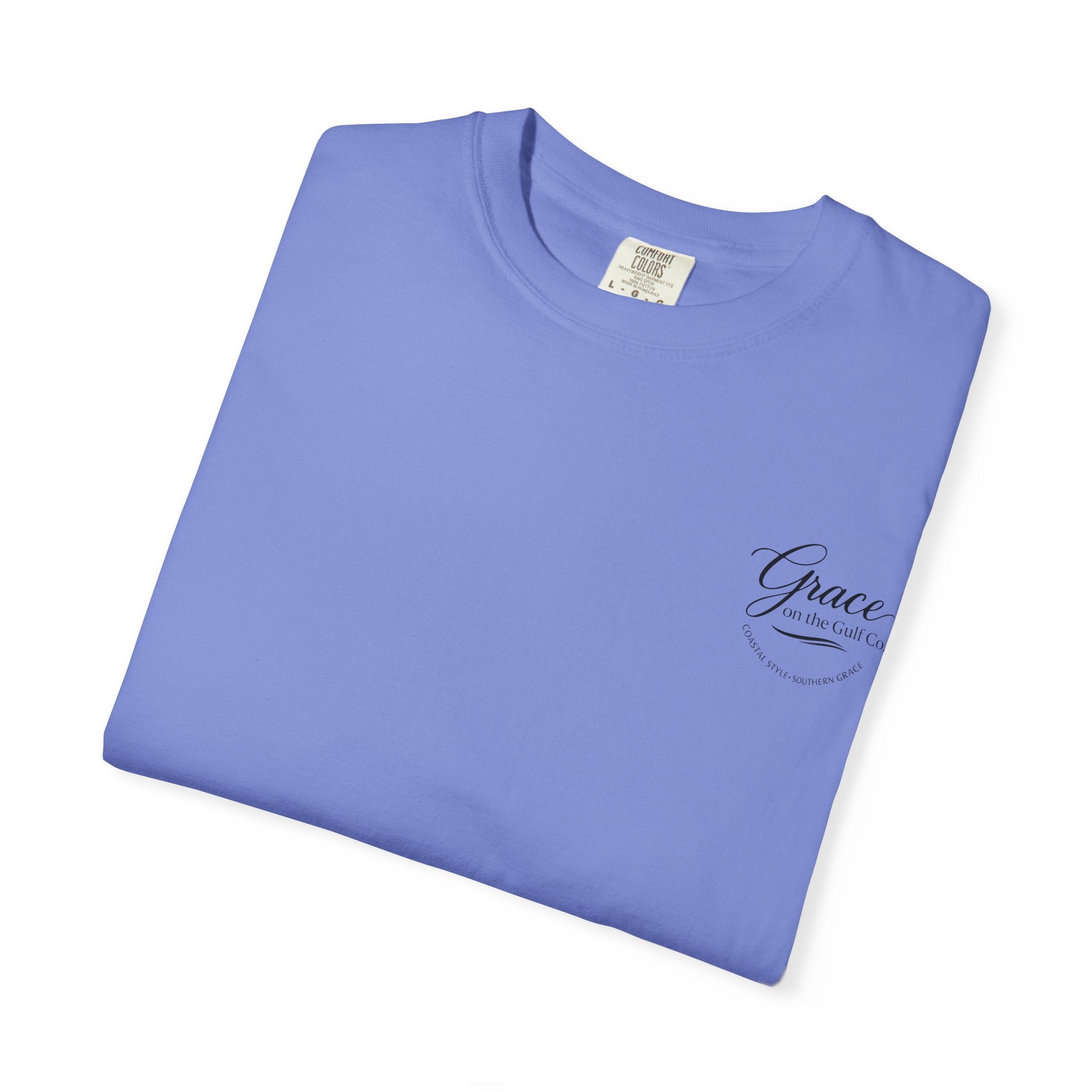 Chasing His Purpose- Grace on the Gulf-Classic White Garment-Dyed T-Shirt