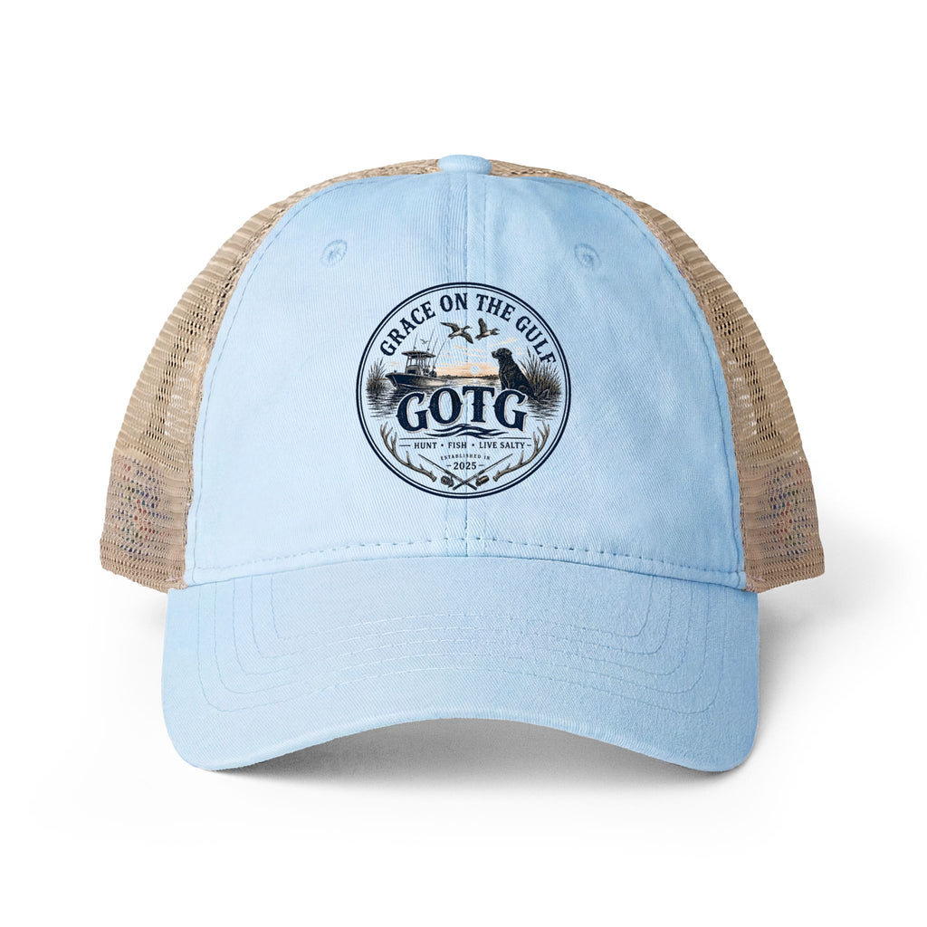 Grace on the Gulf Women's Washed Mesh-Back Cap
