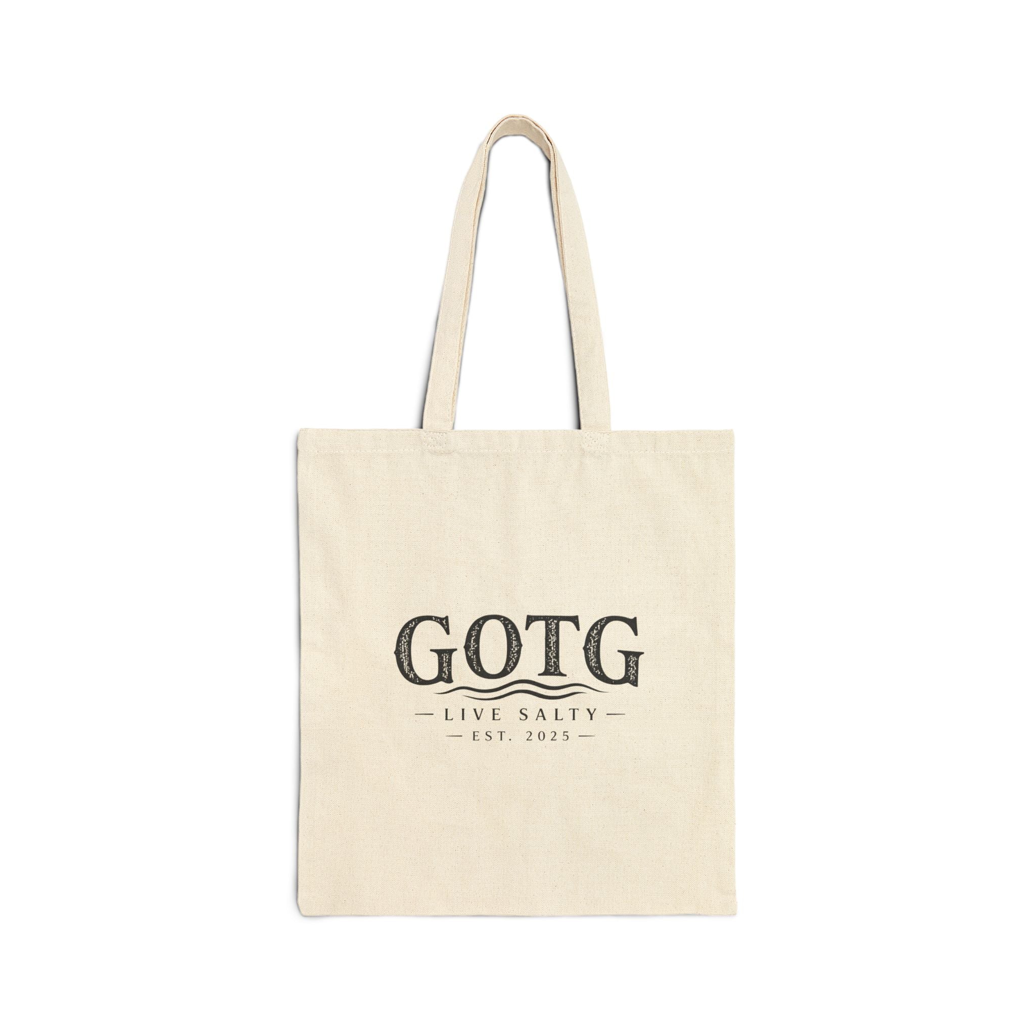 GOTG 'Live Salty' Cotton Canvas Tote Bag – Nautical Beach Market Tote