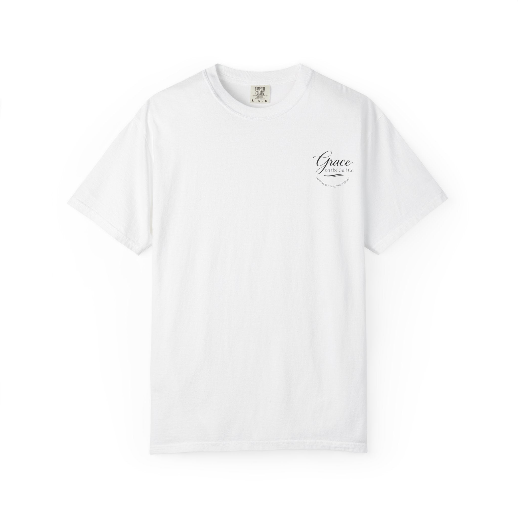 Chasing His Purpose- Grace on the Gulf-Classic White Garment-Dyed T-Shirt