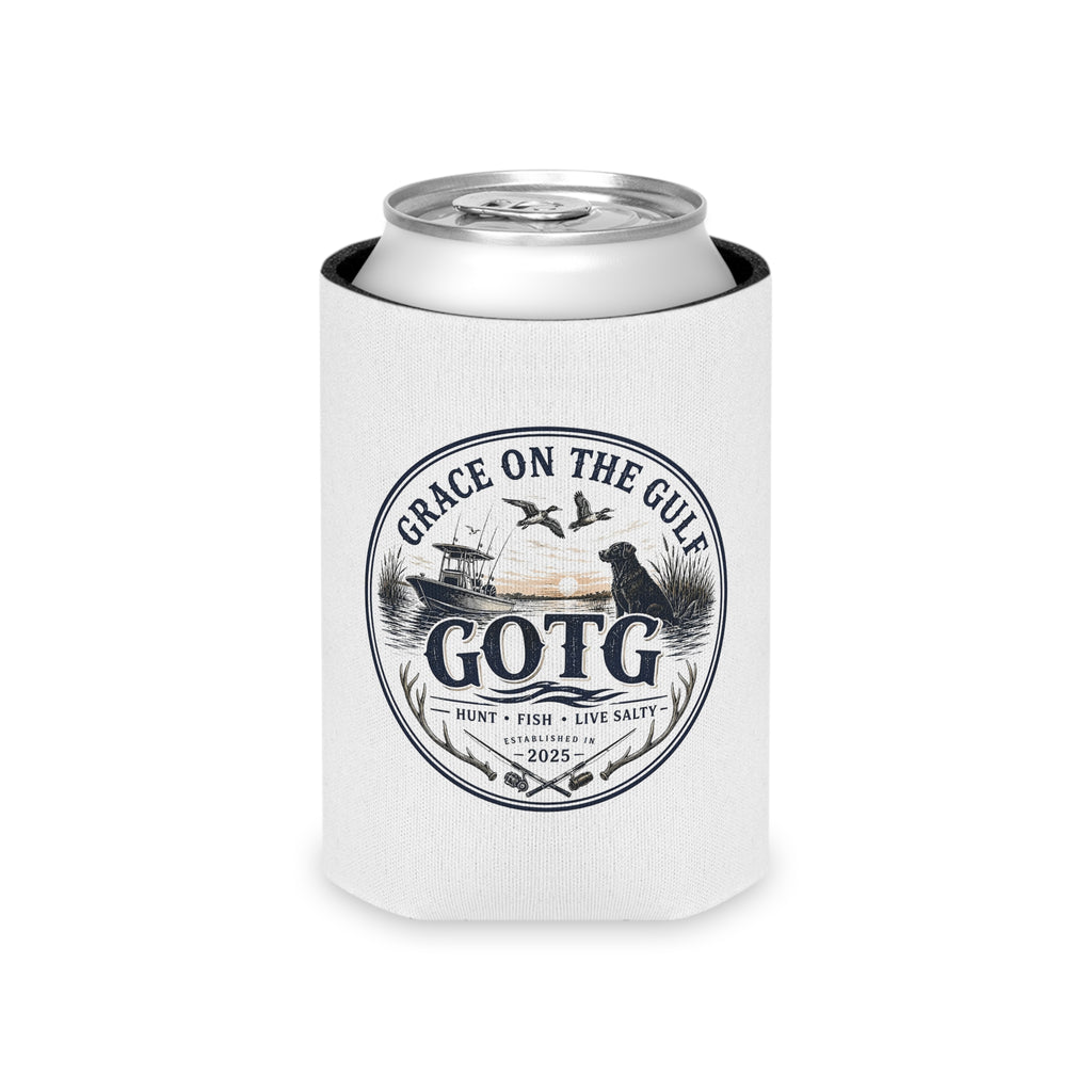 Can Cooler — "Grace on the Gulf" GOTG Fishing & Boating Beverage Koozie