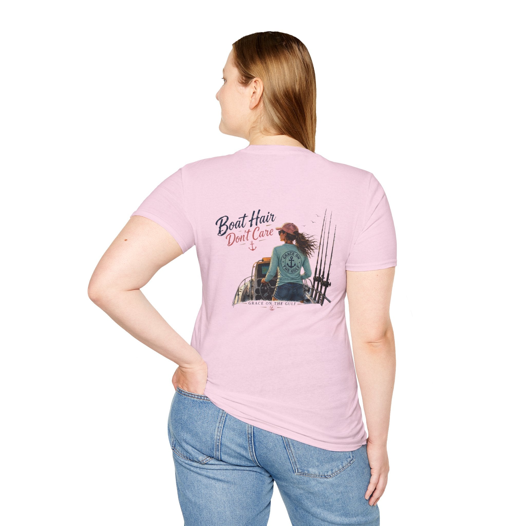Minimal GOTG Boat Hair don’t Care T‑Shirt — Casual Marvel Guardians Graphic Tee